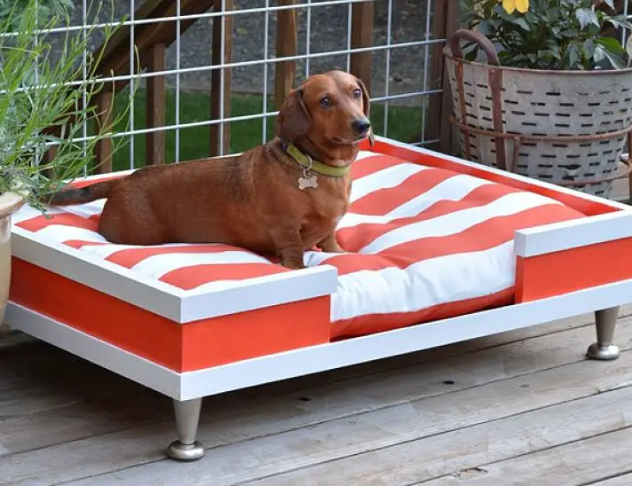 dog bed stuffed with old clothes