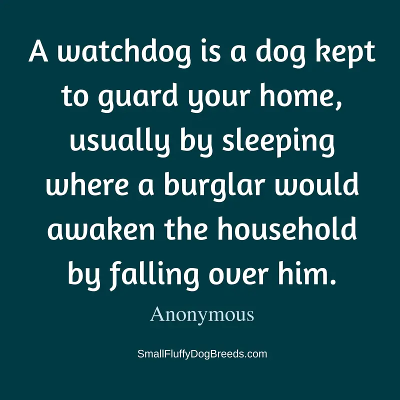 A watchdog is a dog - Anonymous funny quote about dogs